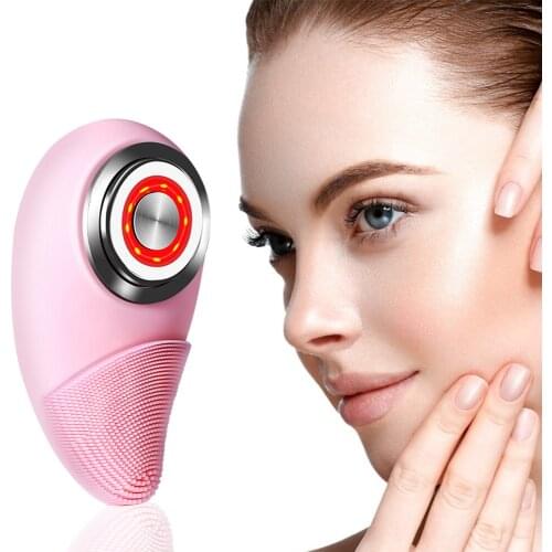 Multifunctional Cleansing Instrument RF Beauty Device Facial Massager Skin Rejuvenation Electric Face Washing Brush Cleaner