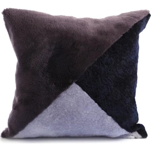 Genuine lamb fur, comfortable and soft square pillow hotel home living room bedroom sofa decorative ornament pillow