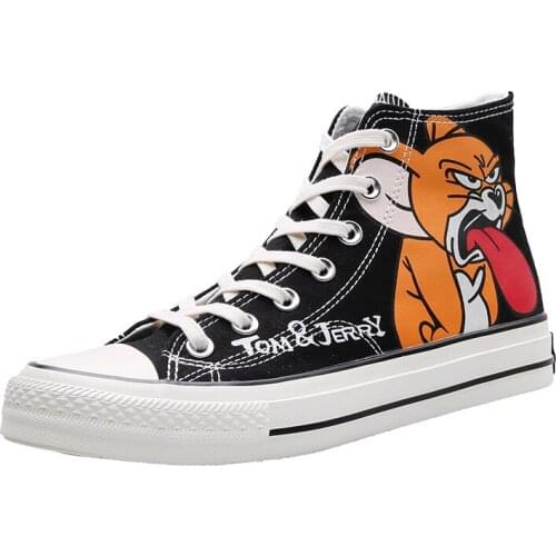 2021 spring and autumn new trend fashion all-match canvas shoes breathable comfortable lightweight graffiti non-slip shoes