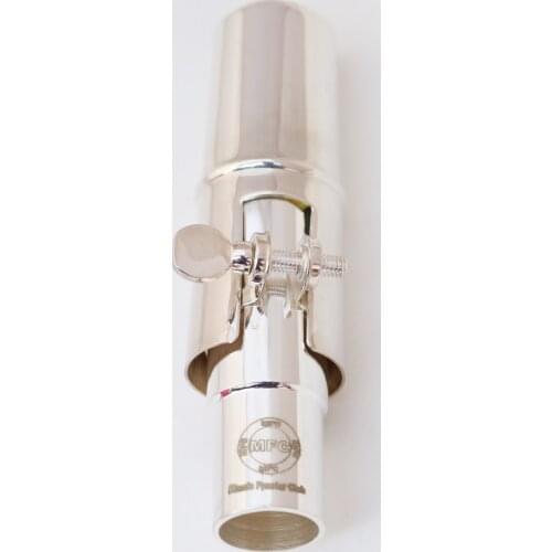 New Music Fancier Club Silver Plated Tenor Soprano Alto Saxophone Mouth Piece Sax Metal Mouthpiece + Cap + Ligature Size 56789