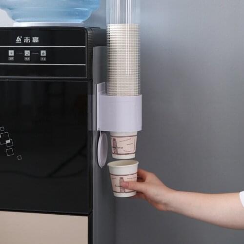 Disposable water cup storage rack water dispenser hole free convenient cup collector dust proof storage rack storage organizer
