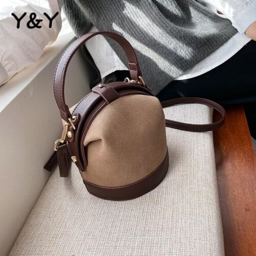 Y&Y Autumn Winter French Niche Bag Handbags Korean Style Women Messenger Bag Fashion Handbags Crossbody Bags Casual Bucket