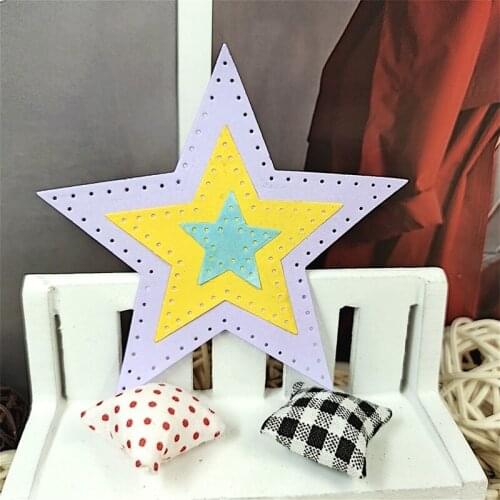 Suitable for metal cutting die embossing DIY scrapbook decoration photo album paper card making pentagonal decoration 2020 NEW