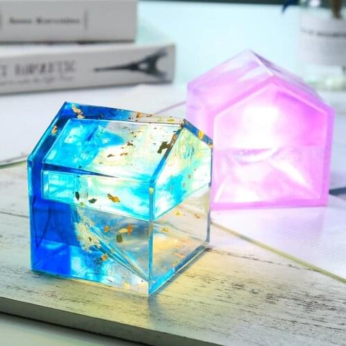 Transparent Silicone Mould Dried Flower Resin Decorative Craft DIY Small house night light Mold epoxy resin molds for jewelry