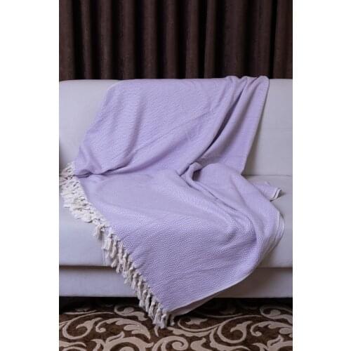 Luxury Pre-Wash %100 Turkish Cotton Diamond Model, Fisrt Person Lilac Colour Blanket