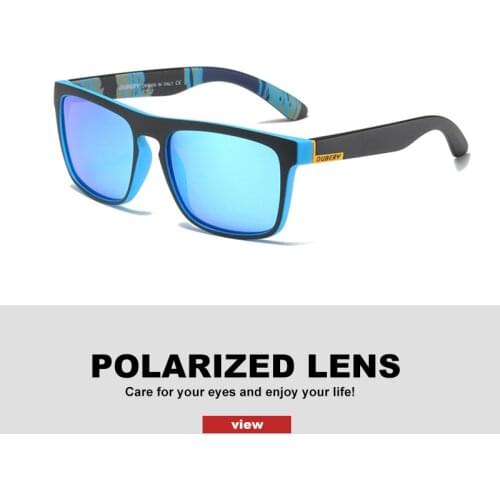 DUBERY Square Polarized Sunglasses for Men Mirror Driving Shades Colorful Vintage Male Summer Sun Glasses UV400 Gafas hombre