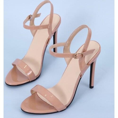 TGHDOF 2021 Summer New Chain Ankle Strap Sandals Women Sexy Open Toe Thin High Heels Sandals Female Buckle Strap Wedding Shoes