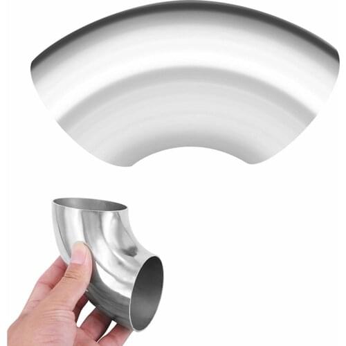 2.5"Inch/63mm 90 Degree Elbow Bend Tube Stainless Steel Car Exhaust Pipe Muffler Welded Pipe 1.5mm Thick