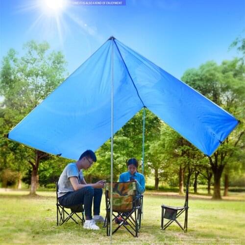 Outdoor Skylight Awning Shade Portable Multi-person Camping Canopy Shade Beach Sunscreen Rainproof Sky Tent Beach Canopy