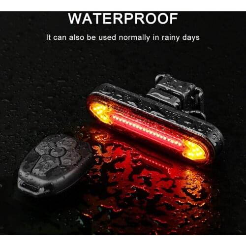 Waterproof Wireless Remote Control LED Bike Rear Light Turning Signal Cycling Taillight USB Rechaegable Bike Light