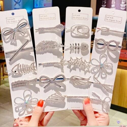 Hair clips 2020 Fashion metal rhinestone hair clip butterfly clips hairpins for Womens accessories Hairclip handmade barrettes