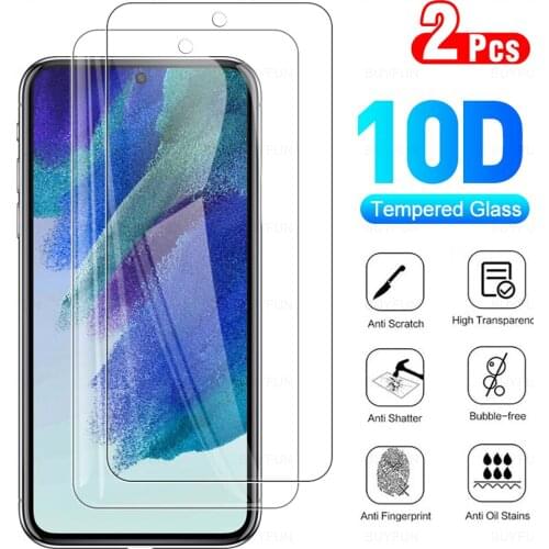 2Pcs Full Cover Protective Glass For Samsung Galaxy S21 FE Phone Glas Screen Protector Film For Sansung Sumsung S 21 S21FE 6.41"