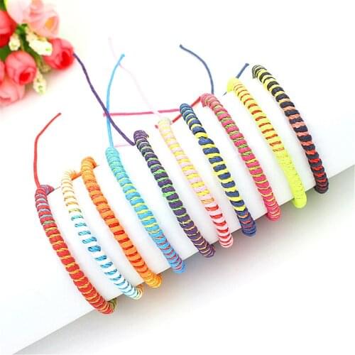 10 Colors Hippy Handmade Friendship Bracelet Hemp Charm Love Round Friendship Bracelet For Women Men