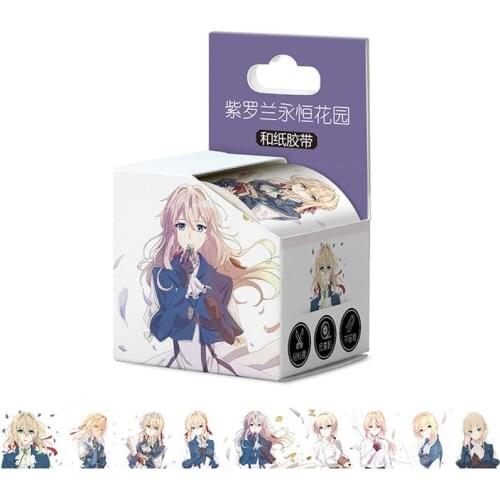 10 sets Anime Violet Evergarden Tape TOY Washi Tape Paper Hand account sticker 40mm x 5m toy gift