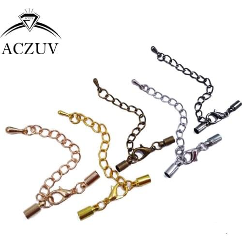 200sets for 2mm 3mm 4mm 5mm 6mm 7mm 8mm Leather Cord End Tube Beads Sets for Necklace Bracelet Jewelry Making CEC001