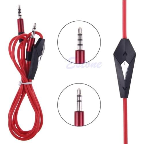 3.5mm Male To Male Car Stereo Aux Record Mic Cord Headphone Connect Cable E7CA