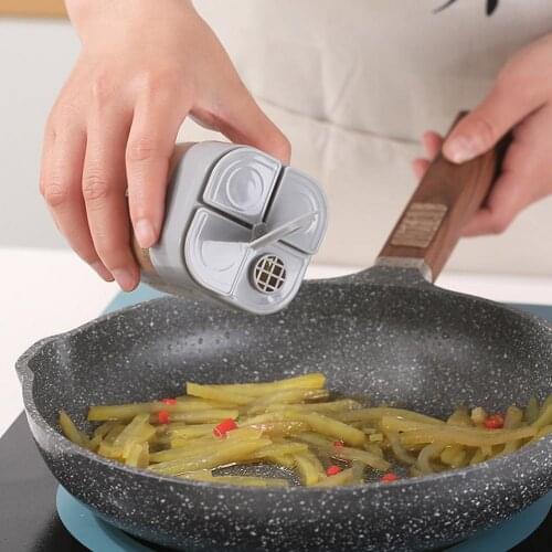 4 In 1 Seasoning Bottle Spice Cruet Seasoning Jar Set Containers Multi Compartments Storage Organizer For Kitchen Supplies 2021