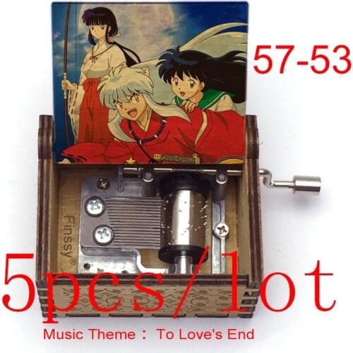 5pcs/lot InuYasha Sesshoumaru Kikyo Kagome print music theme to loves end from anime InuYasha movie fans kids gift toy