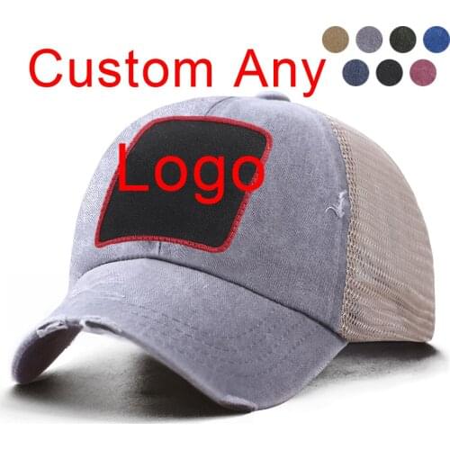 Custom Design Logo Mesh Baseball Cap Custom Made Style Customize Hats Many Colors Make Your Designs Caps Hip Hop Cowboy Cool Hat