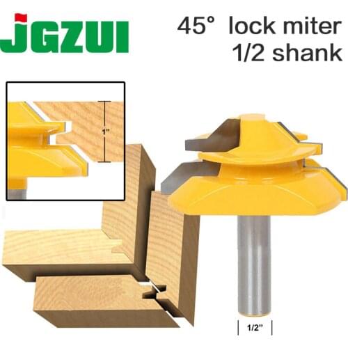 Large Lock Miter Router Bit - 45 Degree - 1" Stock - 1/2" Shank 12mm shank -Tenon Cutter for Woodworking Tools-RCT15293