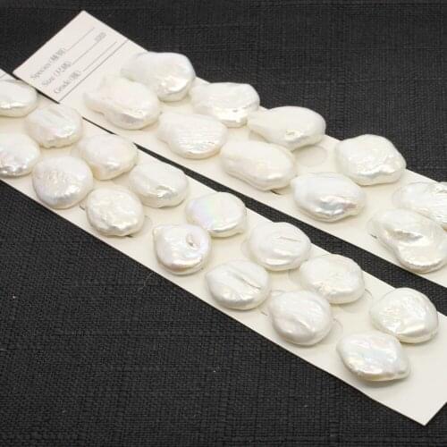 16pcs / board natural freshwater pearl 15-16mm baroque beads ladies jewelry making DIY necklace bracelet earrings accessories