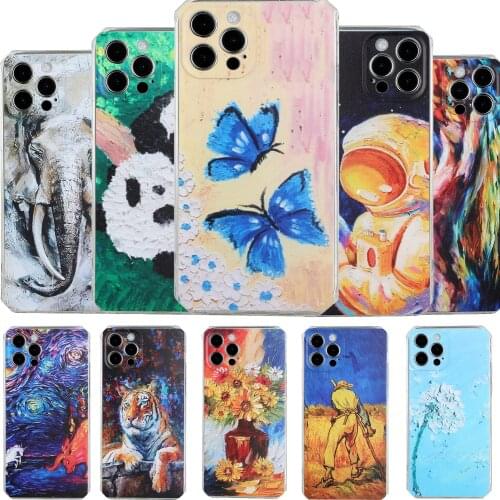 Case For Samsung Galaxy Note 8 9 10 20 Cases Silicon Cover On Samsung Note8 9 10 Pro 20 ULTRA TPU Oil painting style Phone Coque
