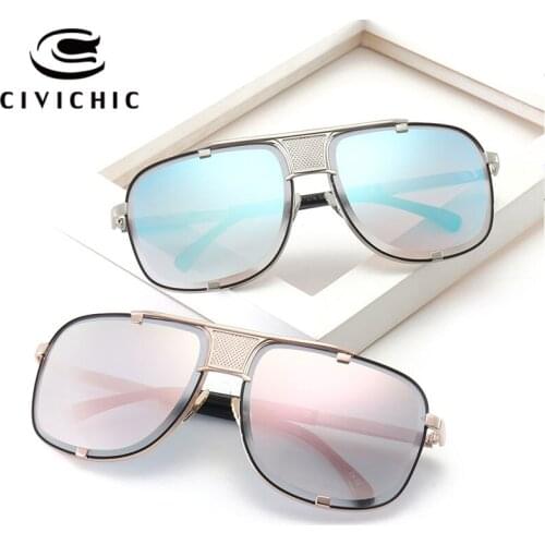 CIVICHIC Hot Fashion Men HD Sunglasses Brand Designer Male Oculos De Sol Large Frame UV400 Eyewear Outdoor Hipster Lunettes E378