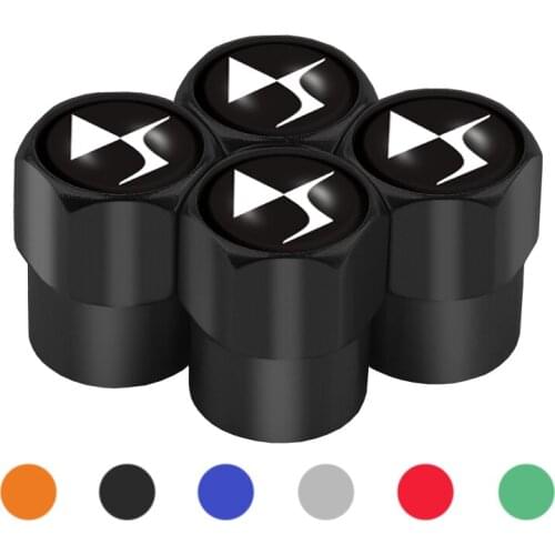 For Citroen DS DS4 DS4S DS5 DS6 DS7 DS5LS Tire Accessories 4Pcs Car-Styling Car Tire Metal Wheel Valve Caps Decoration Badge