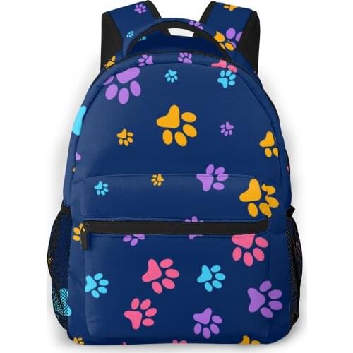 Women Backpack with Multiple Using Women Backpacks Colorful Dog Cat Paw Printd Female School Bag Girls Travel Bag