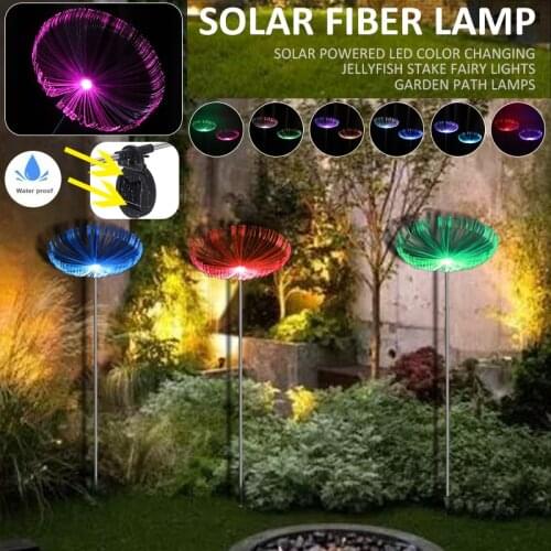 2pcs Solar Power LED Color Changing Jellyfish Fairy Light Outdoor Garden Lawn Street Decoration Lighting Lamps