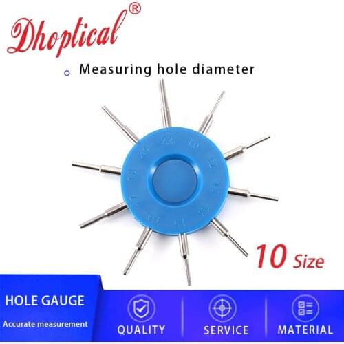 Hole Gauge Measuring Hole Diameter Eyeglasses U-CLIP nut 10 Size tool by dhoptical