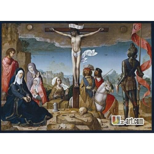 Canvas Prints (La Crucifixion Juan de Flandes) Free shipping decorative wall painting printed on canvas Religion-392