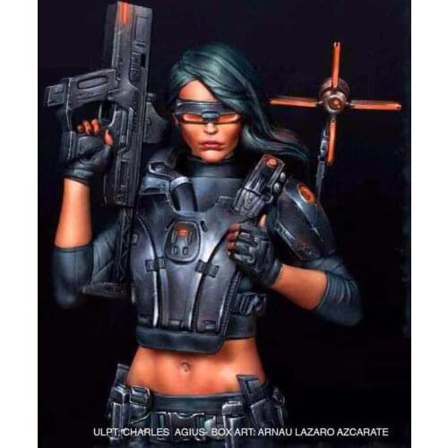 1/10 resin bust character bust model science fiction theme X female warrior unassembled color