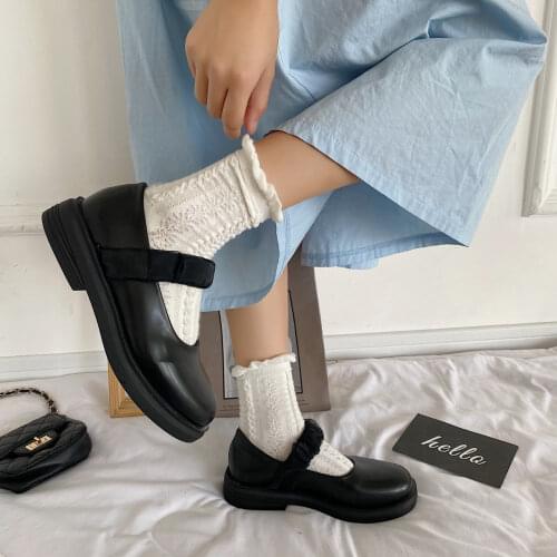 Concise Women Flat Platform Wedge Heel Round Toe Slip on Quality Pu Leather Sweet Cute Ladies Shoes Female Elastic Band Strap