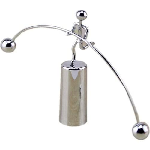 Metal Balance Physics Toy Weight Lifter Art Balance Toy Balancing Decompressive Science Home Office Toy for Desk Decoration