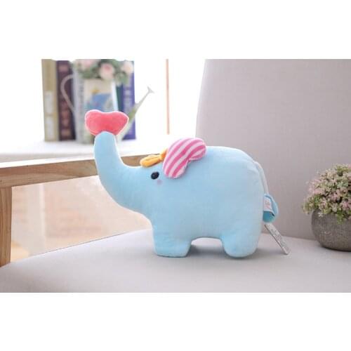 Cute Blue Plush Elephant Baby Stuffed Elephant Plush Toy Wholesale