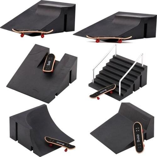 Mini Finger Skating Board Venue Combination Toys Skate Parks Kit Ramp Parts For Finger Skateboard Fingerboard Ramp Skateboard