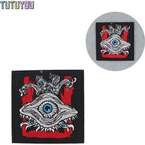 PC2278 Scary Eye Monster Pacth Stickers Iron On Patches For Handbag T-shirt Jacket Backpack Diy Patch