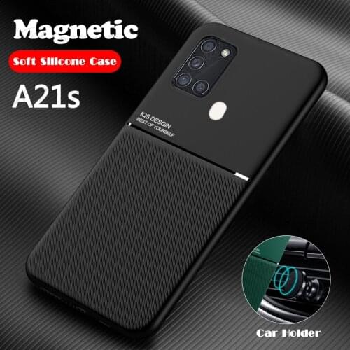 2020 New Magnetic Phone case For samsung galaxy A21s a217f Shockproof Bumper Coque Cover galax a 21 s 21s Soft Silicone Case