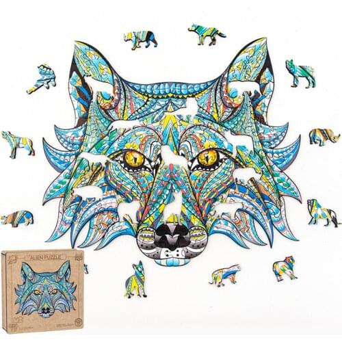 New Can Be Pasted Decorative Animal 3D Wooden Puzzle Adult Jigsaw Puzzle Wooden Box Puzzle Children Wooden Christmas Toy Gifts