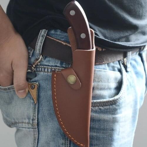 5.5" 6" Inch Boning Knife Serbian Full Tang Slicing Cleaver With Leather Sheath Kitchen Knife Sheath Cover Knife Gaurds Case