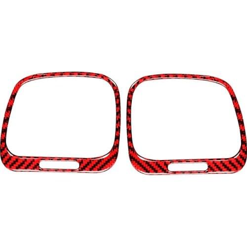 Carbon Fiber Dash Side Air Vent Cover Panel Trim for Scirocco 2009 2010 2011 2012 2013 2014 2015 2016 (Red)