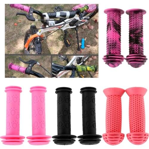 Durable Bicycle Handle Bar Grips BMX Kids Bike Rubber Handlebar Cover Plugs