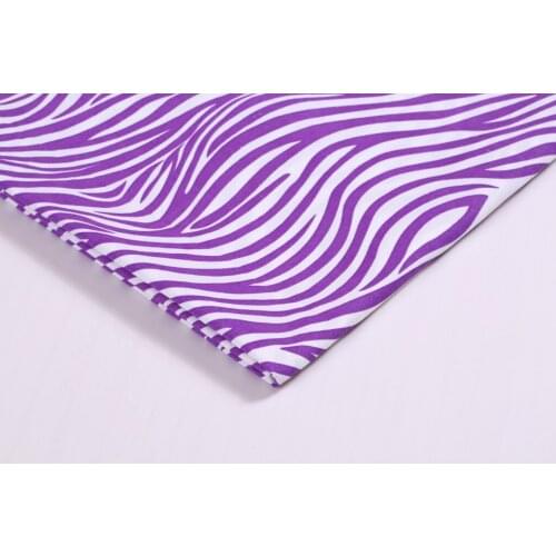 Plain Thin Printing Polyester Zebra Texture Pattern Fabric For DIY Mouth Masks Quilting Garment Patchwork Material 150cm Wide 1M
