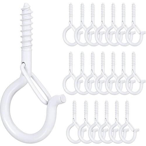 Q-Hanger Hooks Ceiling Q Screw Hook Screw Lights Hanger Christmas Lights Hanger Hook Ceiling Screw Hanger(20, White)