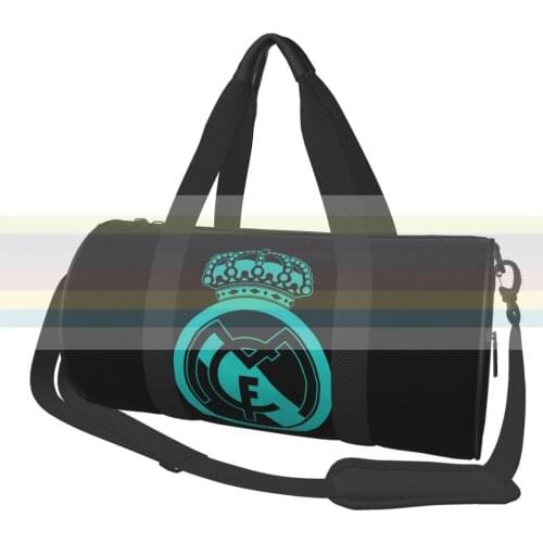Real Madrid. Universal travel sports and fitness shoulder bag. Nylon portable outdoor sports bag. Dry and wet separation bag