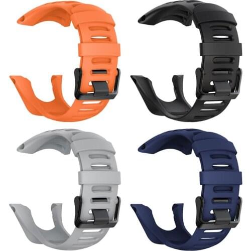 Silicone Watchband Wrist Strap Belt w/Buckle for Suunto Ambit Series 1/2/3