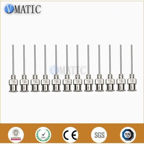 High Quality 12Pcs 1 Inch Tip Length 19G Brass And Stainless Steel Dispenser Needle Tips