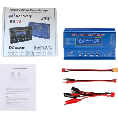 LiPo Battery Charger Lipo Charger Discharge Device Balance Battery Charger For LiPo/Li-Ion/Life/LiHV Battery iMAX B6 80W