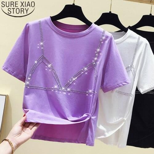 Short Sleeve T Shirt Female 2020 Summer New Fashion Irregular Side Buckle Short Length T-shirts Solid Harajuku Shirt Tops 10018